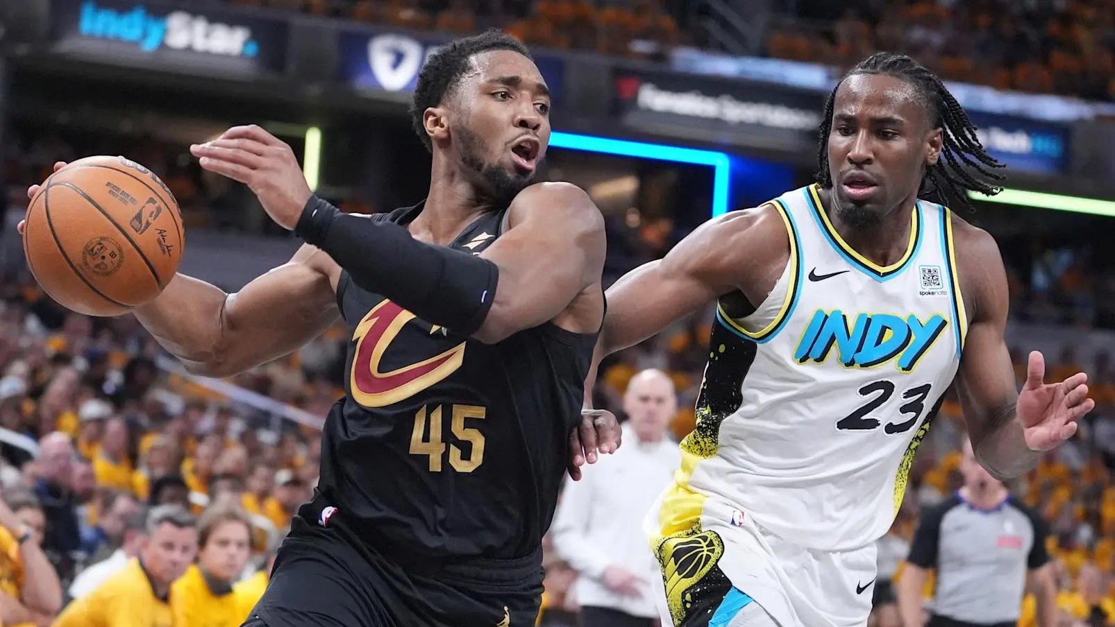 NBA Playoffs Cavaliers Get on the Board in Game 3 With Blowout of Pacers Donovan Mitchell Drops 43 Points